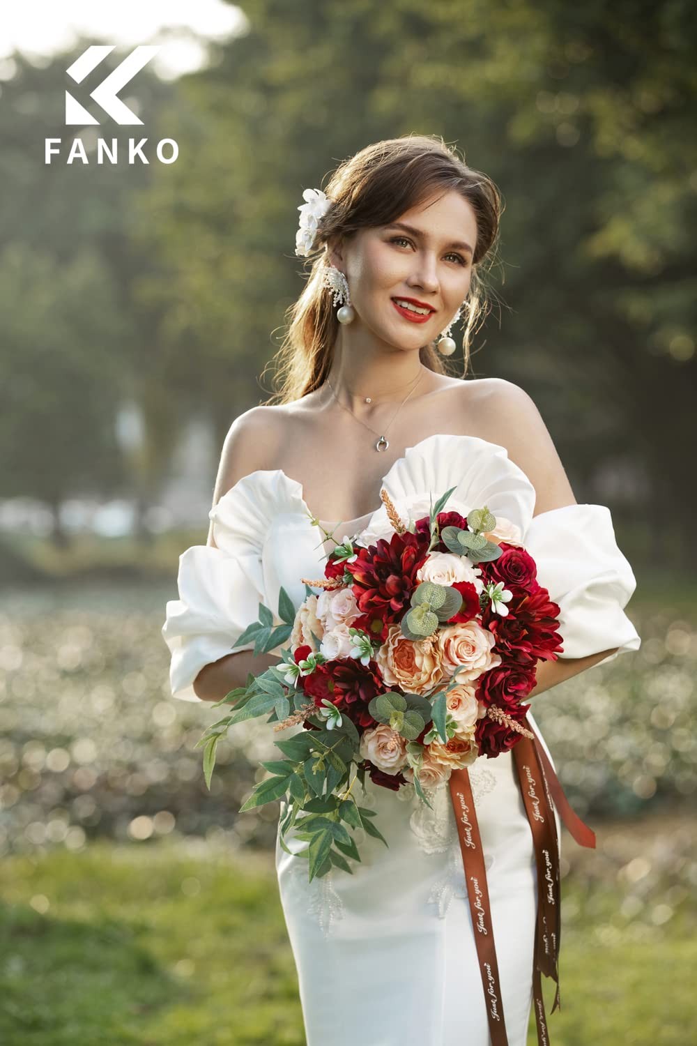 Rose Artificial Flowers Combo Fake Silk Rose Greenery Bouquet Decor Bag