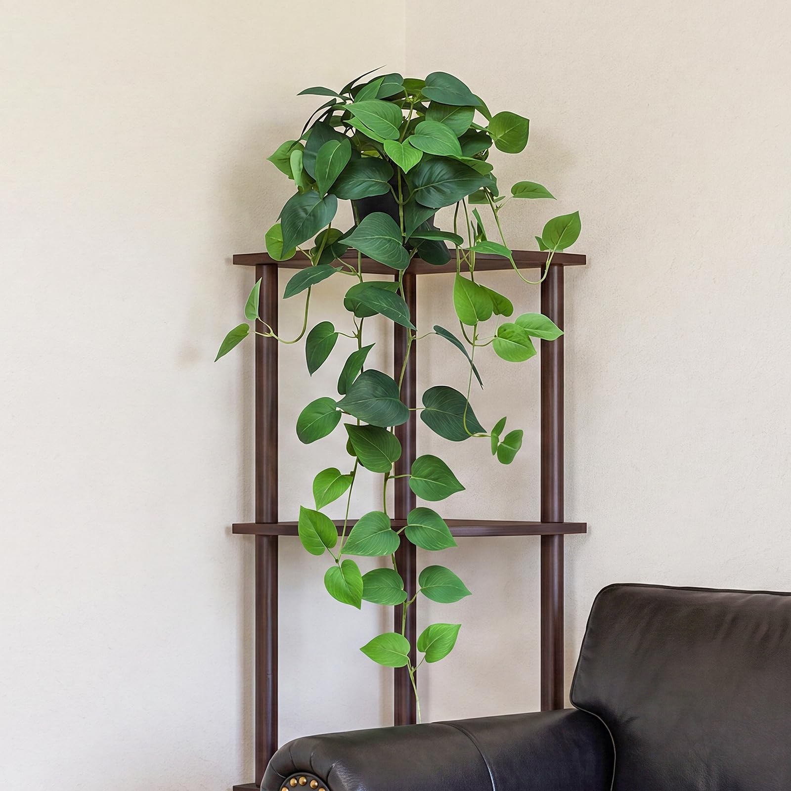 Fake Pothos Hanging Plants 33 Inch Potted Artificial Faux Silk Vines Indoor