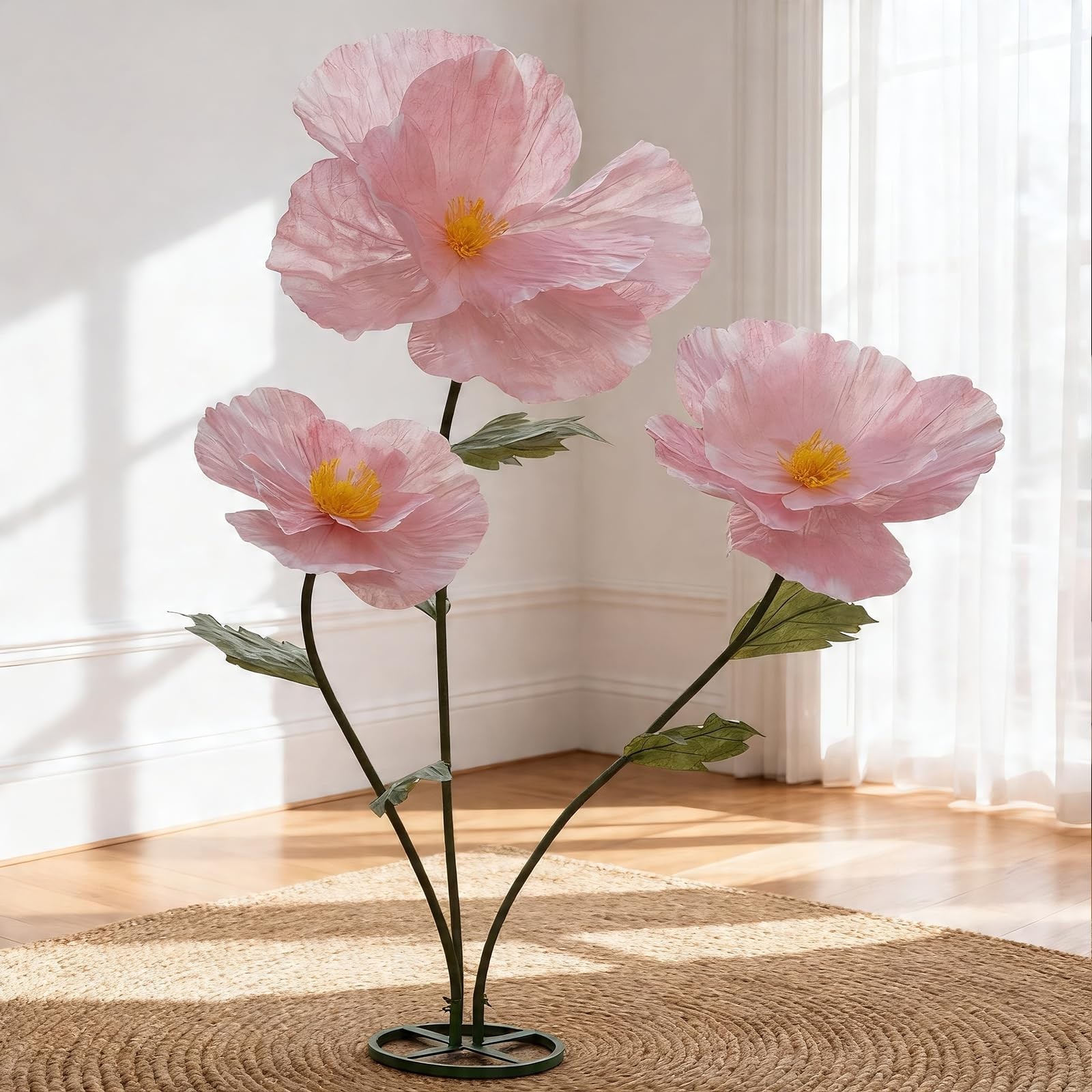 Giant Flowers for Decoration with Stand,Oversized Freestanding Gradient Flowe…