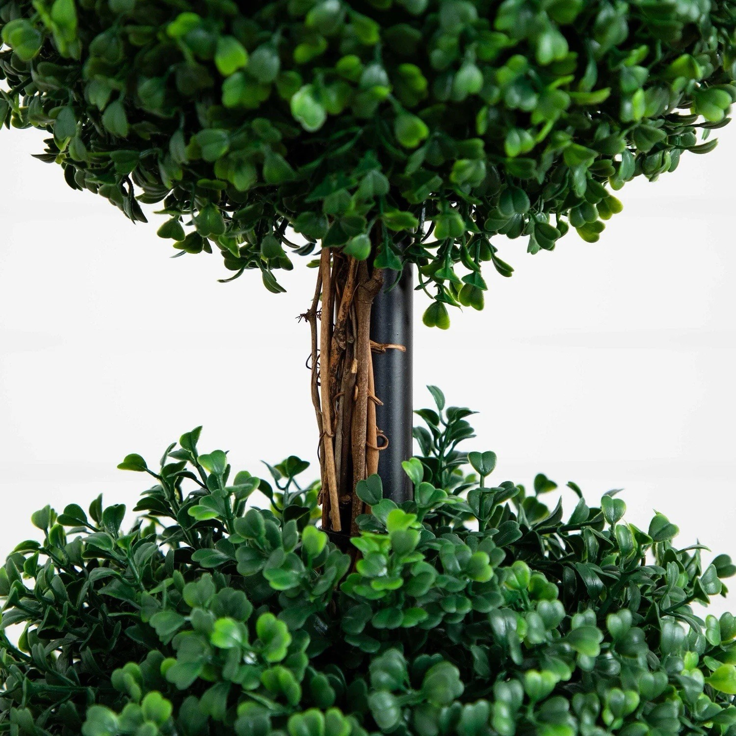 4’ UV Artificial Triple Ball Boxwood Topiary Tree Indoor/Outdoor