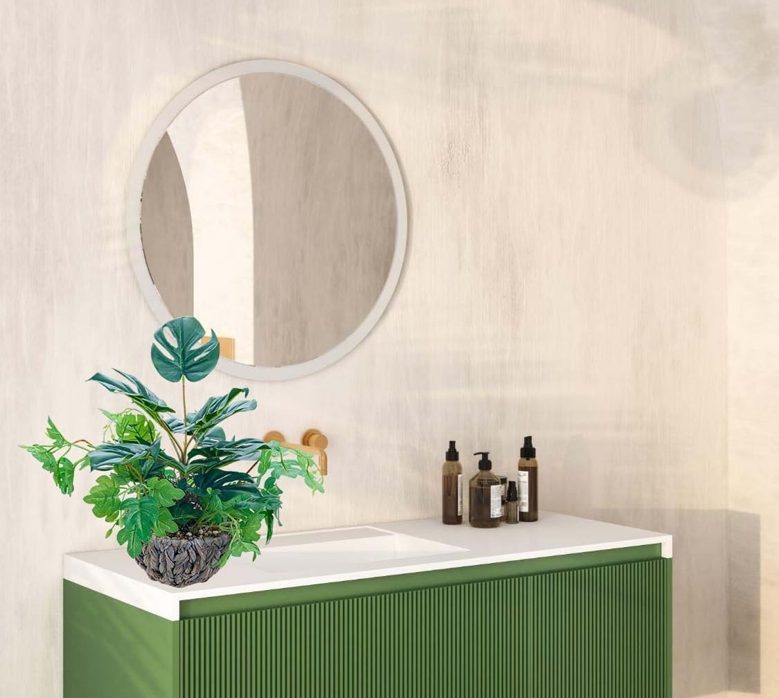 15.8″ Artificial Monstera Plant in Rattan Woven Round Basket Planter Lifelike…