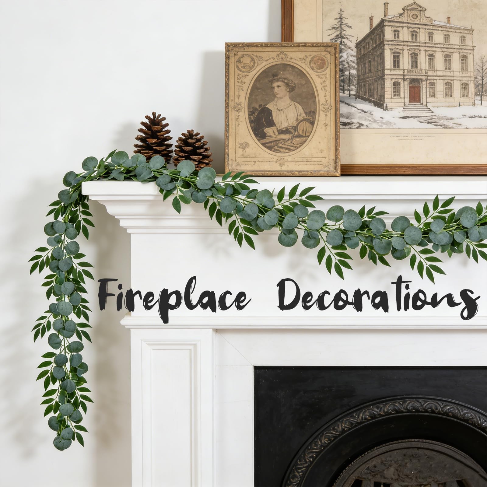 4 Pack 6.5Ft Fake Greenery Garlands Eucalyptus Willow Garland for Rustic Wedd…