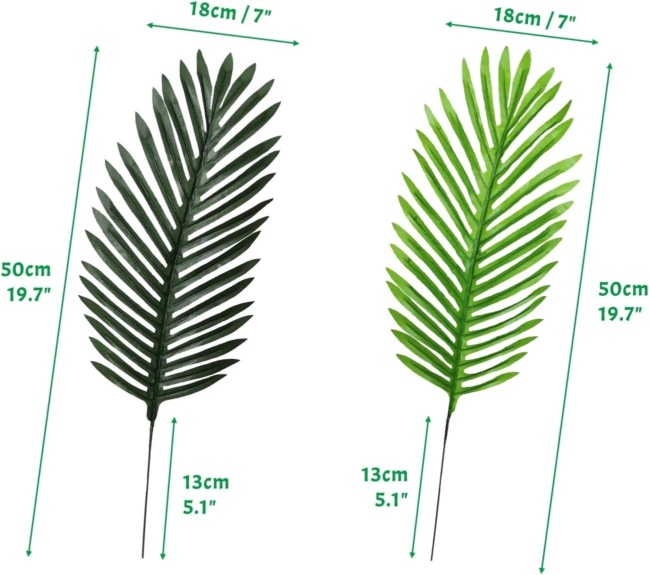 Vibrant Green Artificial Palm Fronds – Perfect for Weddings and Beach Parties