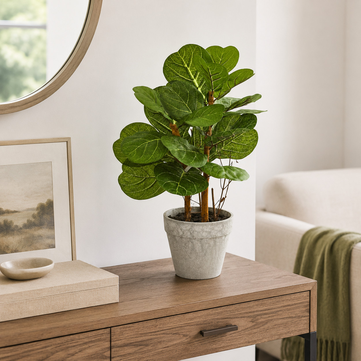 22″ Fiddle Leaf Artificial Plant