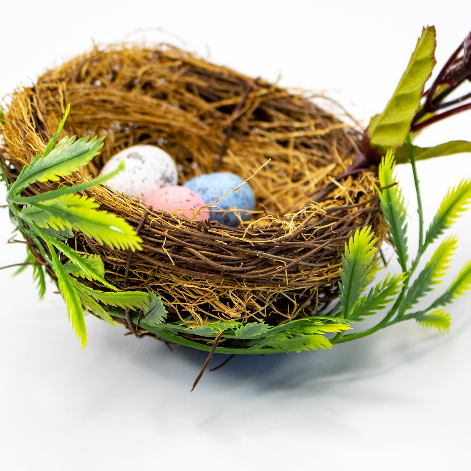 -Easter Artificial Nest Natural Bird Nest Kit Includes Artificial Twig Nest, …