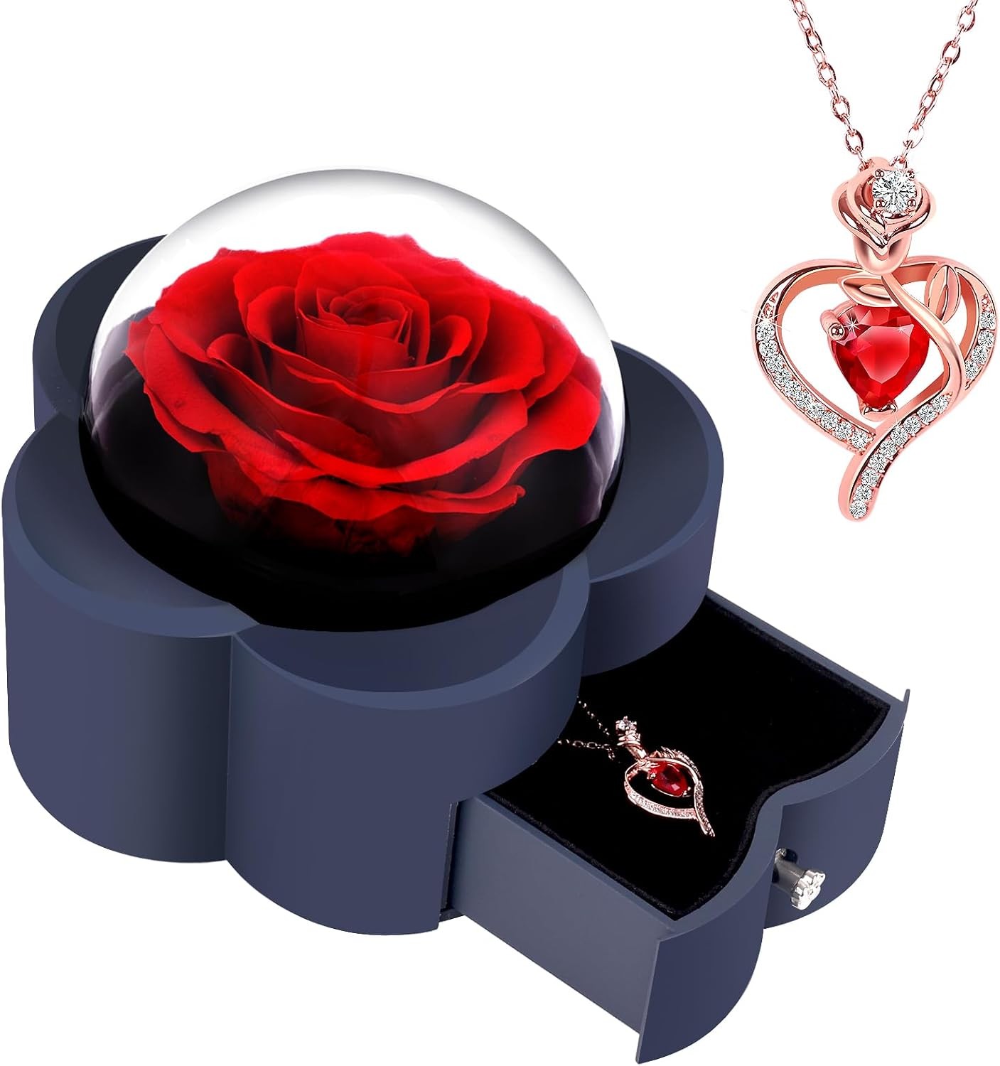 For Mom Preserved Red Real Rose -Eternal Flowers Rose for Mom Grandma Wife Girlf