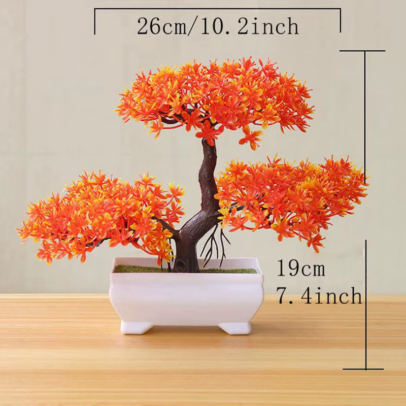 Artificial Tree Bonsai Simulation Plants Pot Plants for Garden Table Home Room B