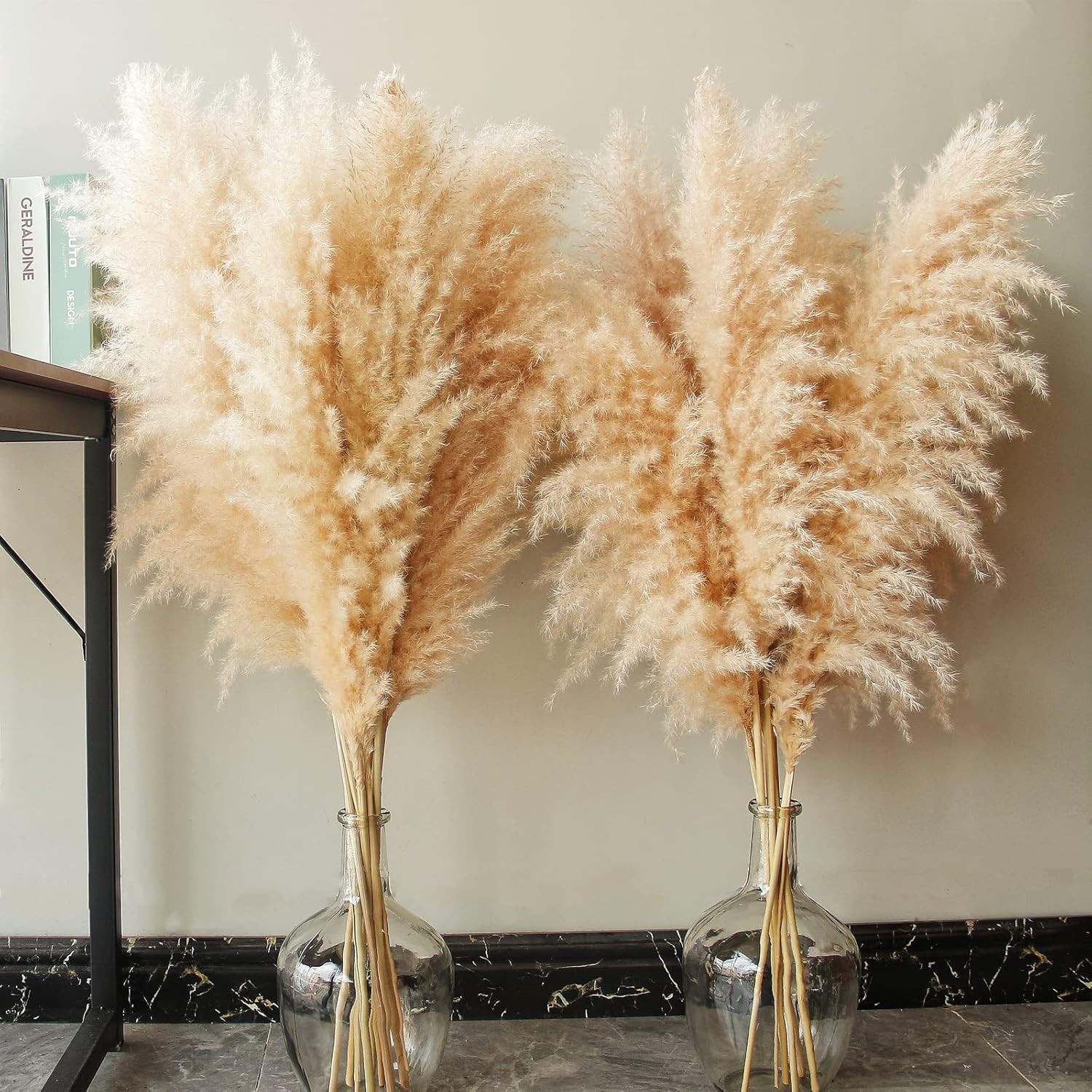 46″ Inch 10 Stems Natural Pampas Grass Decor Tall, Pompas Grass, Tall Pampas