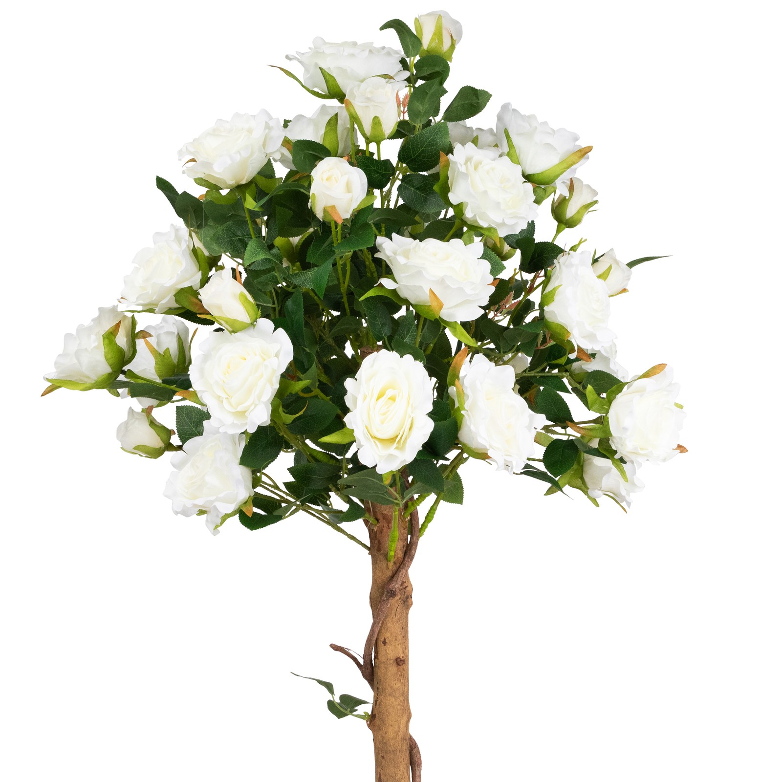 Northlight 49.5″ Green and White Potted Floral Artificial Rose Garden Tree