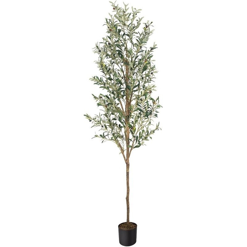 Artificial Olive Tree Faux Plant Indoor Outdoor Decor W/ Free Moss 84in New