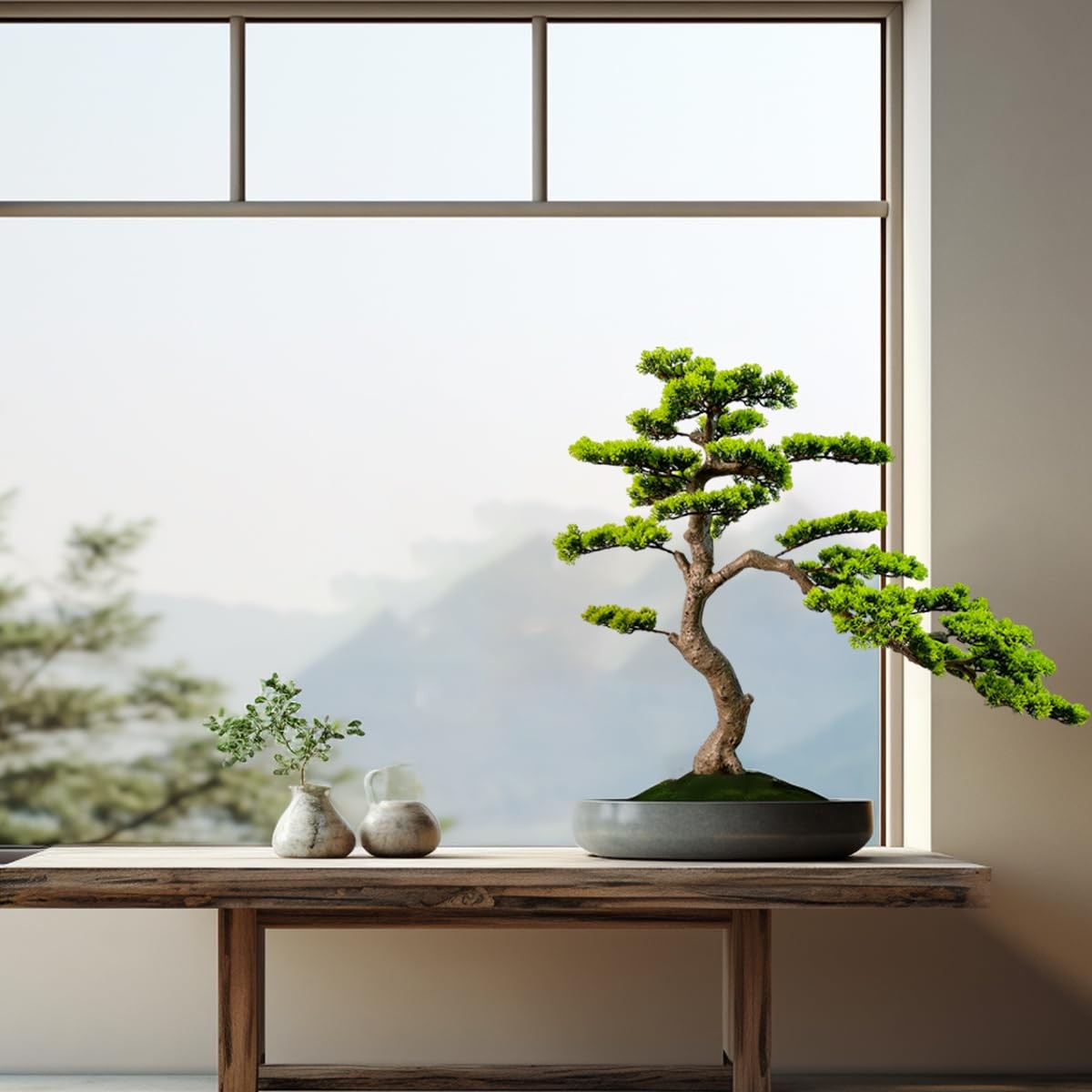3ft（36in） Artificial Bonsai Tree Juniper Faux Plants Indoor Big Fake Plants D…