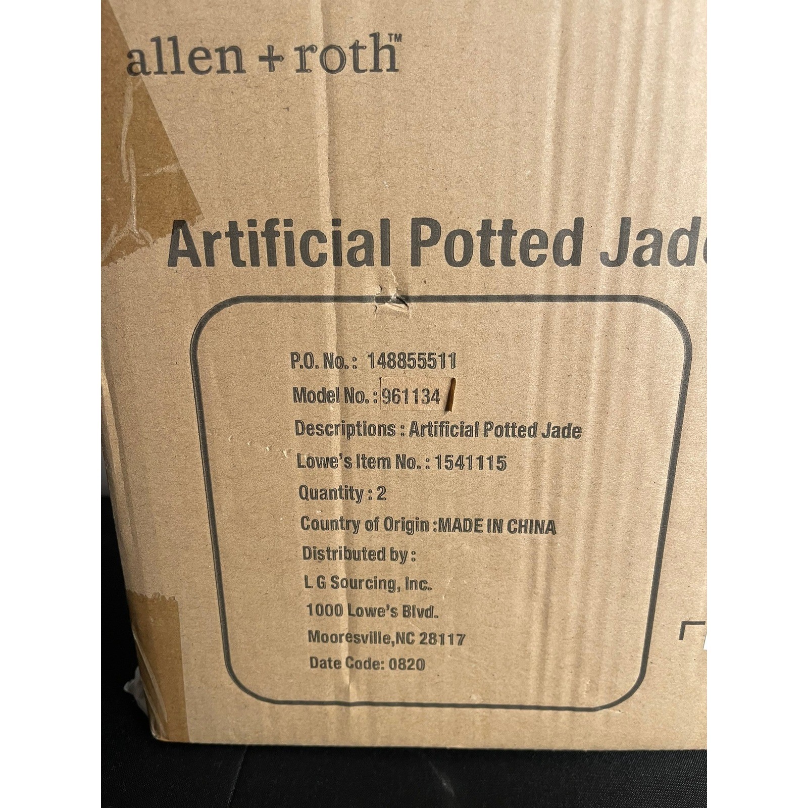 Set of 2 Allen + Roth Artificial Potted Jade Plant 10 Inch Model 961134