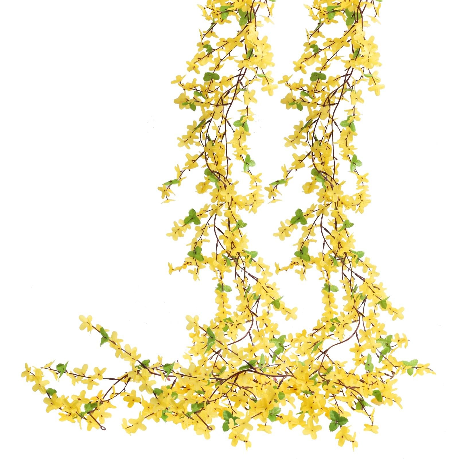HO2NLE 4PCS Artificial Flower Garland 23.6ft 23.6 ft (7.2 m), 4 Pcs Garlands