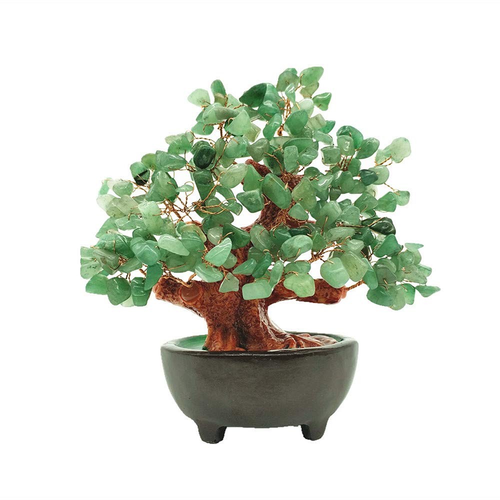 7 Inch Quartz Crystal Money Tree Bonsai Feng Shui Gem Decoration for Wealth a…