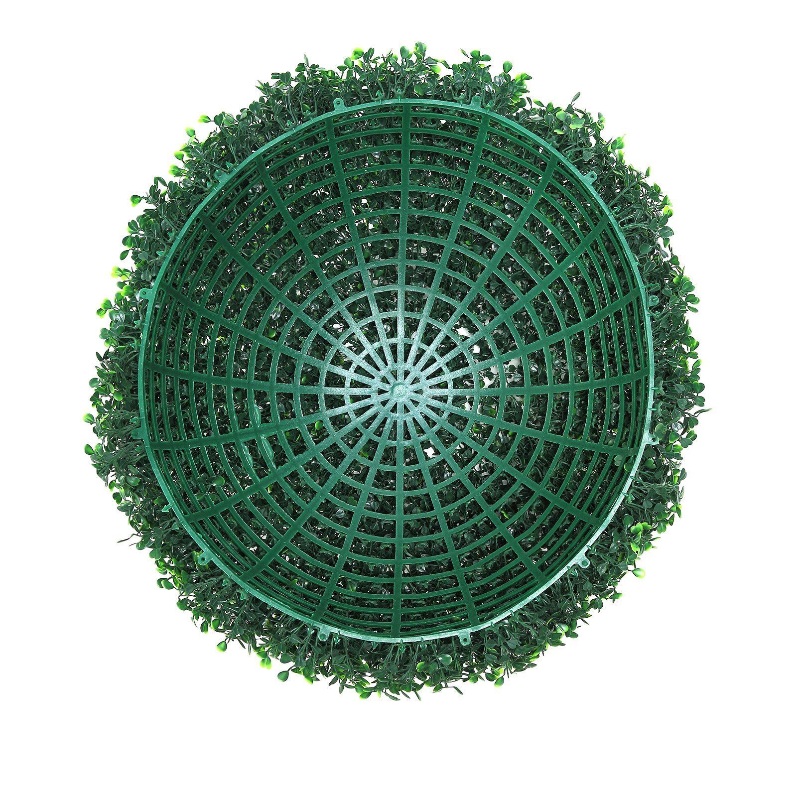 2 Pieces 20″ Tall Ball-Shape Faux Topiaries Plant All-year Green for Decorative