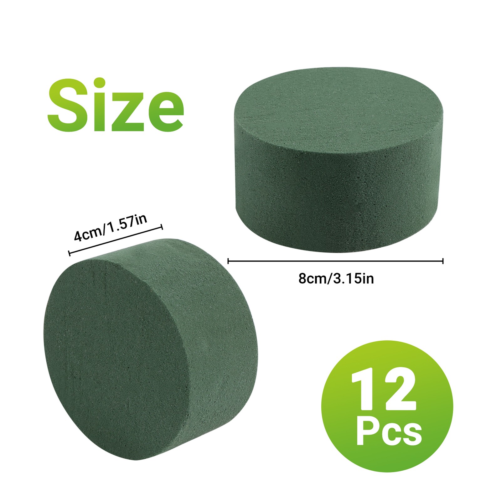 12Pcs/Set DIY Flower Arrangement Kit Green Round Wet Floral Foam Wedding2025