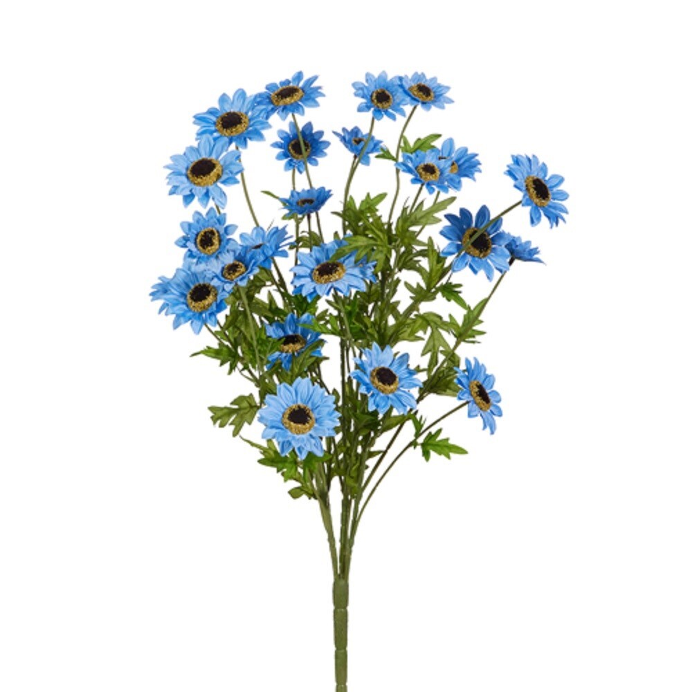 Raz Imports Black Eyed Susan Spray, Blue – 25″ (F4502143)