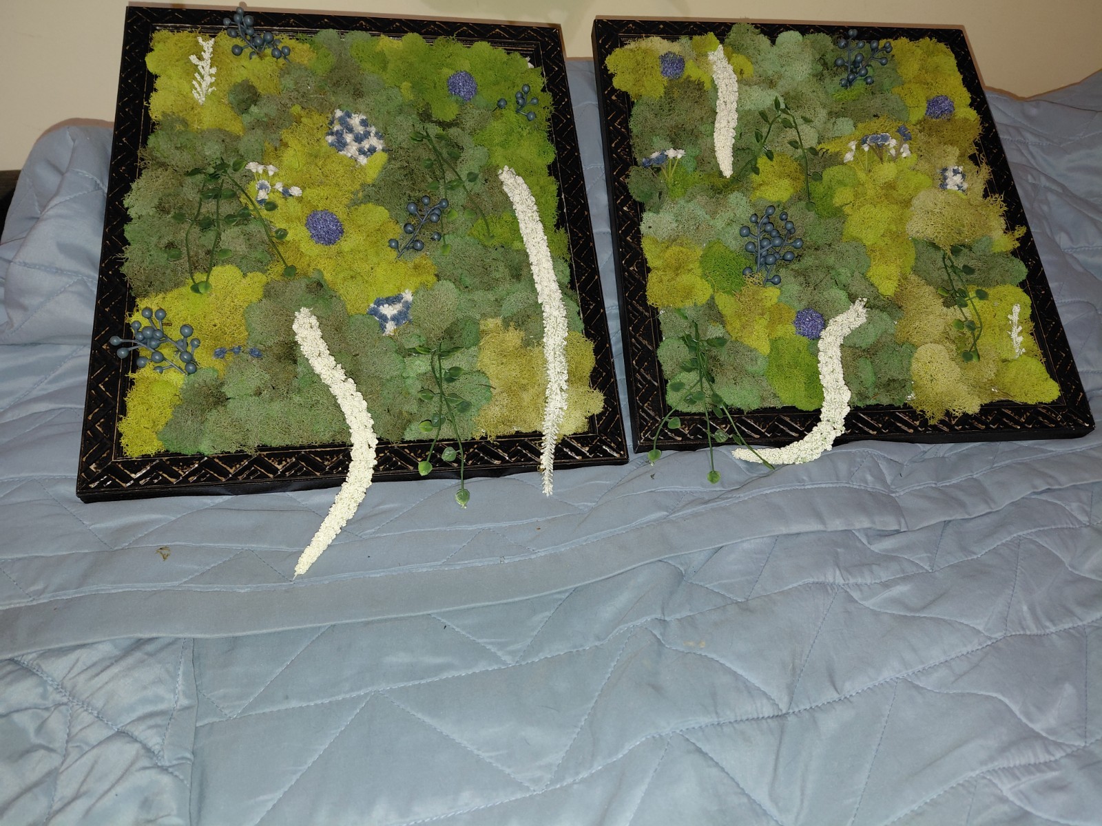 2 Matching 14×16 Beautiful moss wall art