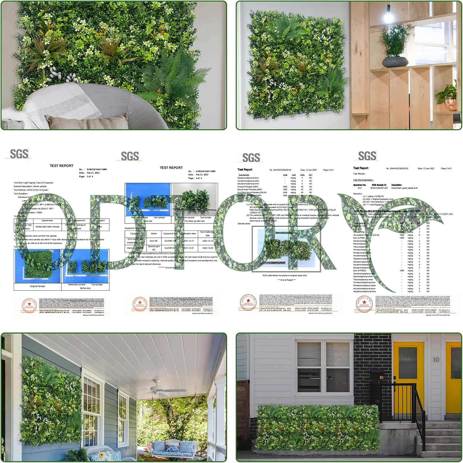 20″x20″ Boxwood Hedge Panels – UV-Resistant Faux Ivy Privacy Screen Decor