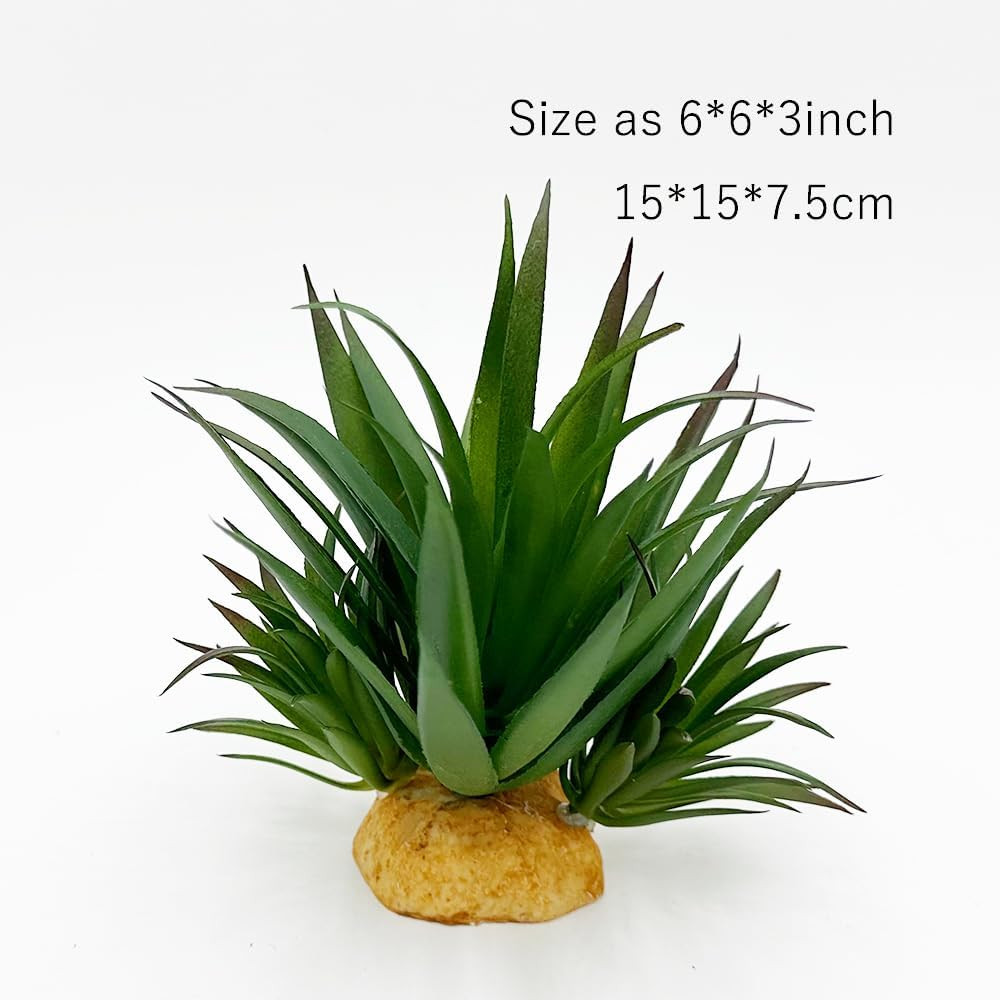 Agave Artificial Succulent Reptile Plant Terrarium Decor Set