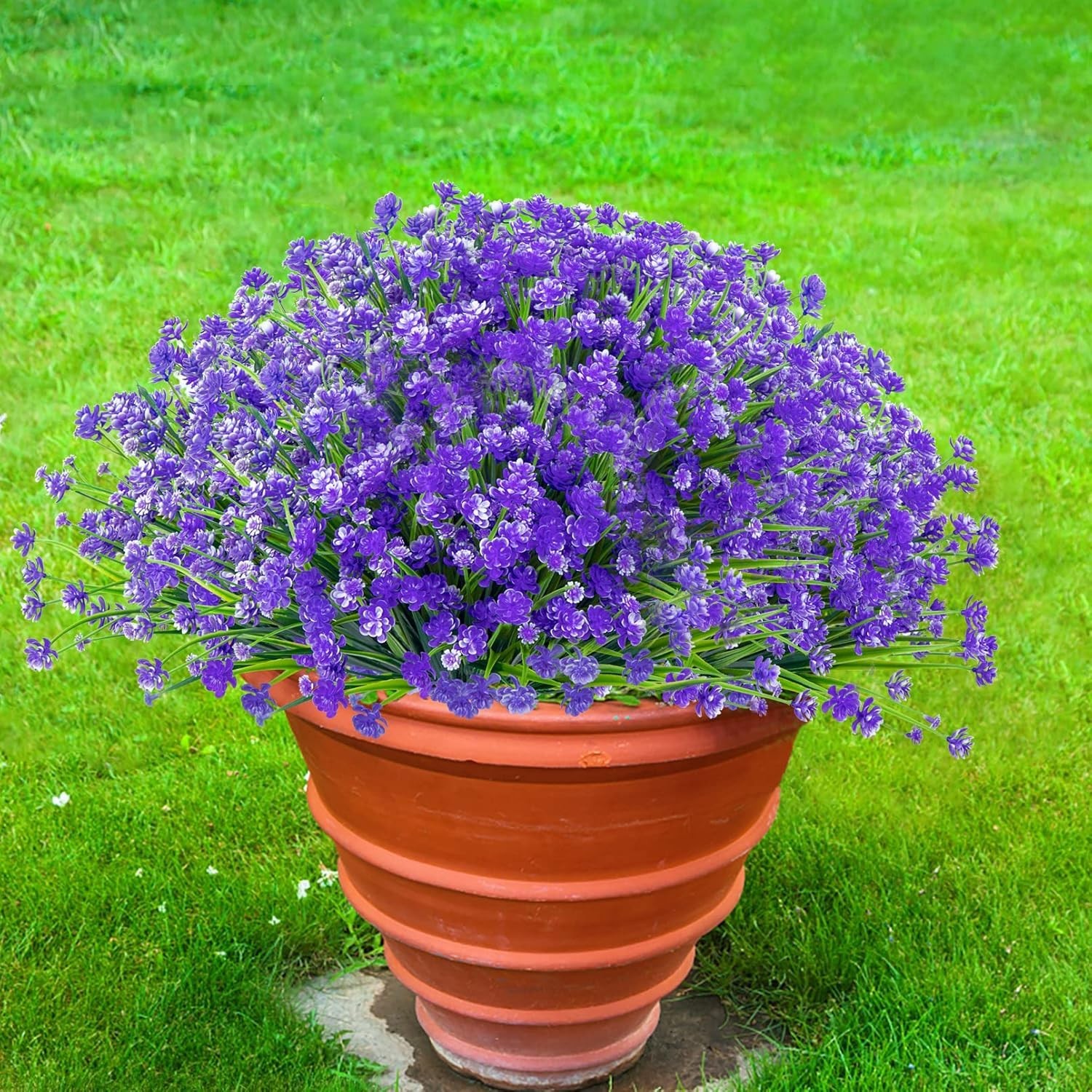 Vibrant 12 Pack of Purple Faux Flowers – Indoor & Outdoor Decoration Solution