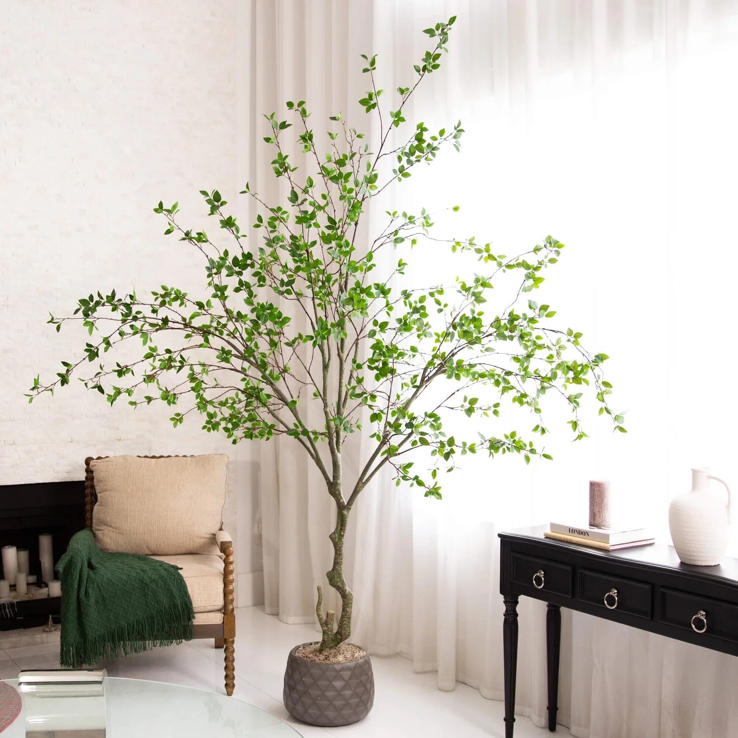 10’ Artificial Citrus Minimalist Tree Home Decor. Retail $549