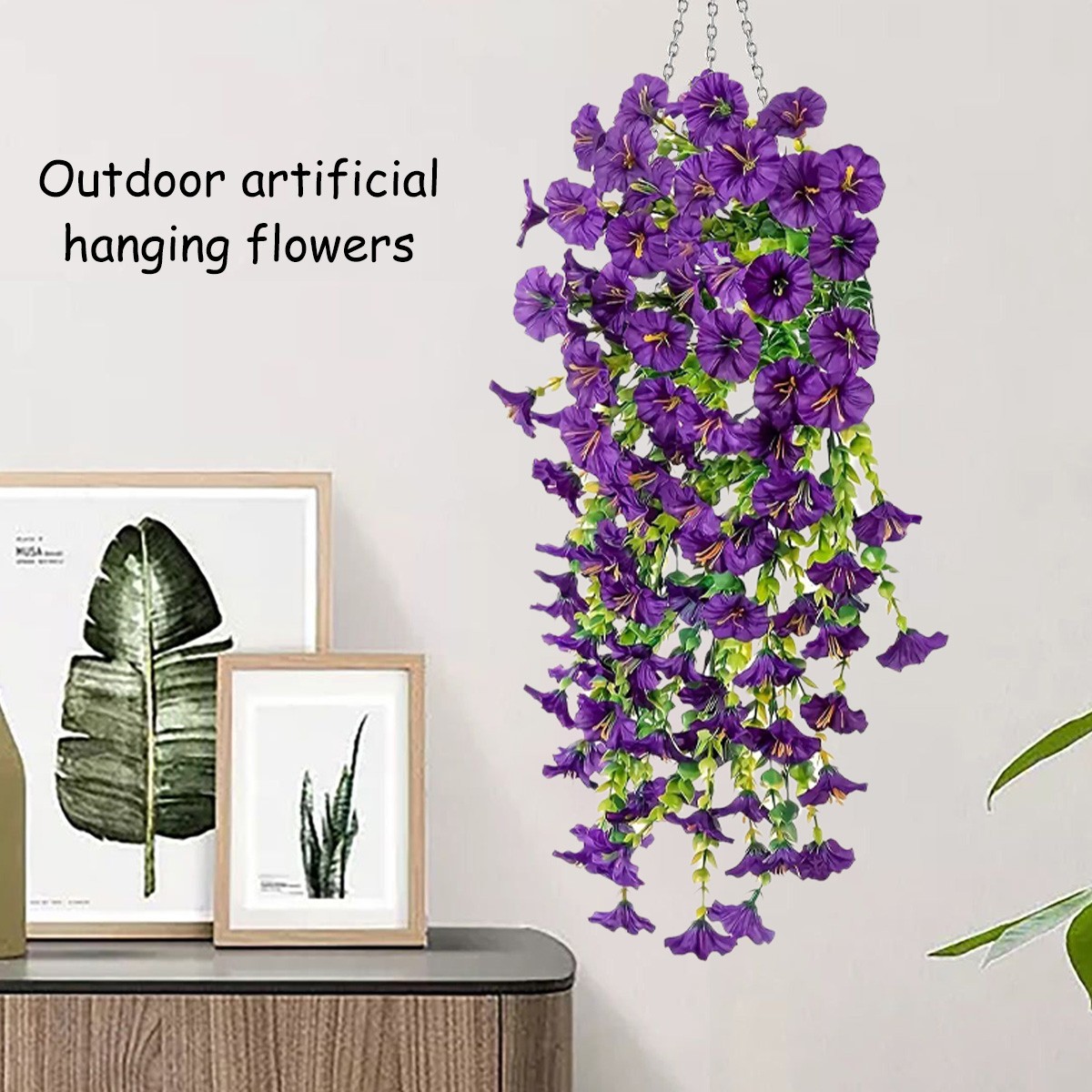 4-20PCS Artificial Morning Glory Vines UV Resistant Hanging Flower Outdoor Decor