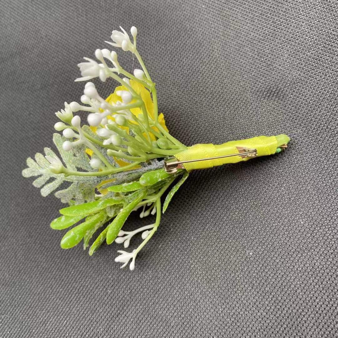 6Pieces/lot Groom Boutonniere Man Women Bride Wrist Corsage Artificial Weddin…