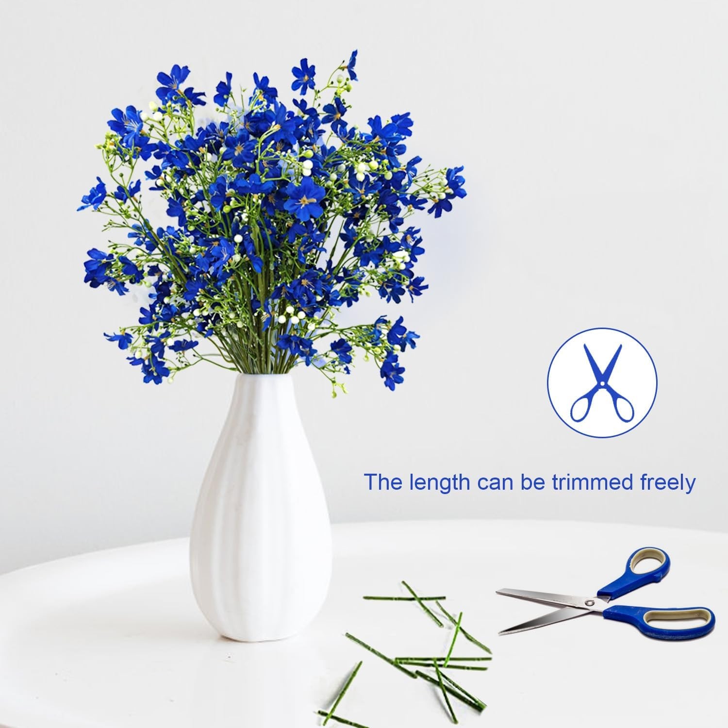 10 PCS Silk Flowers with Long Stems Artificial Flower for Tall Vase Outdoors