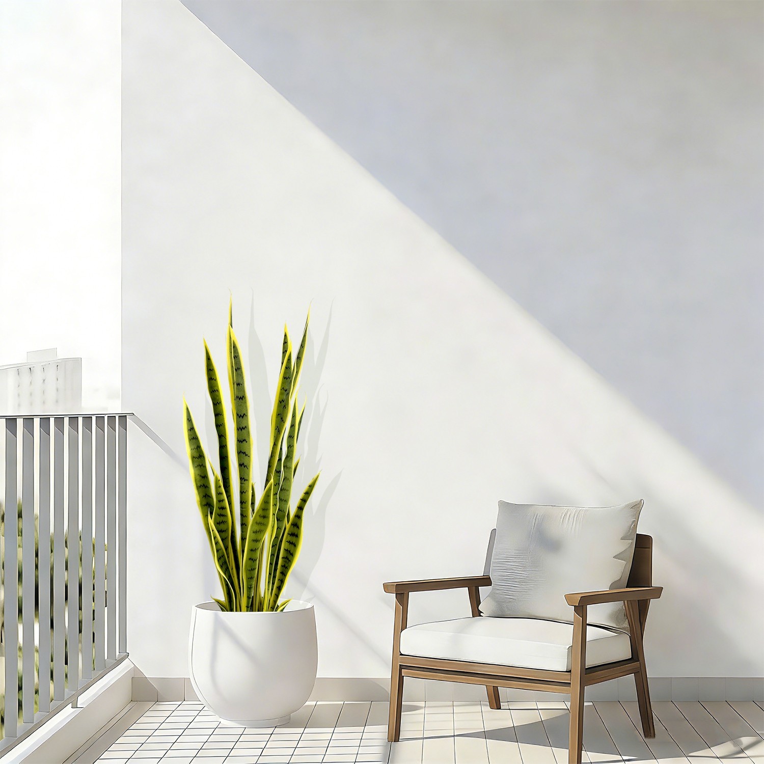 2 Pack 90cm Golden Edge Artificial Snake Plant Variegated Sansevieria for House