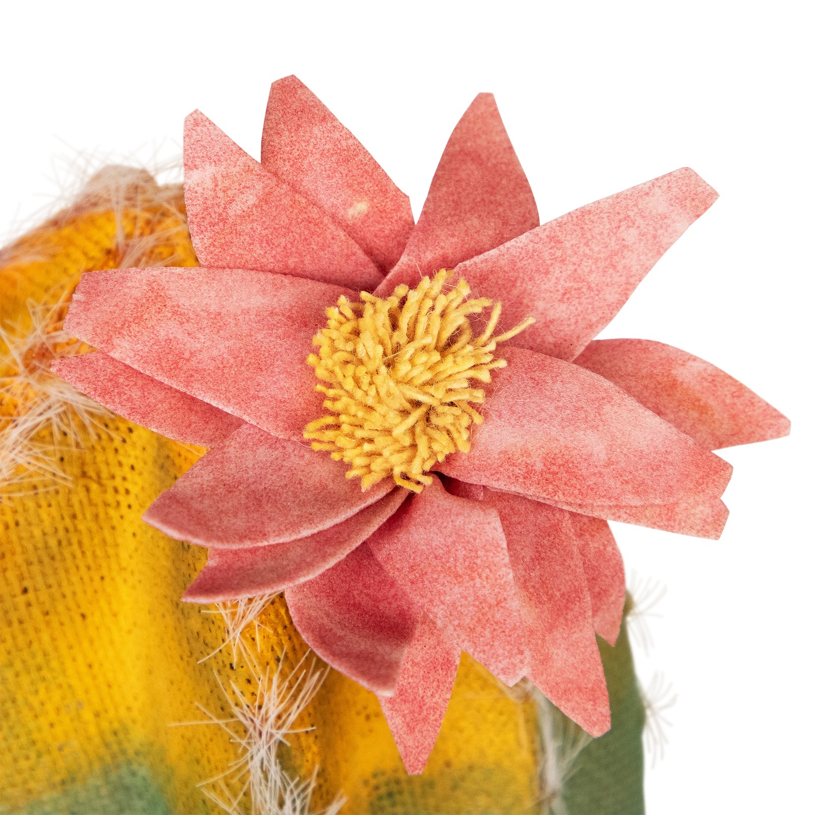 Northlight 8.5″ Southwestern Style Green Cactus on Base with Pink Flower