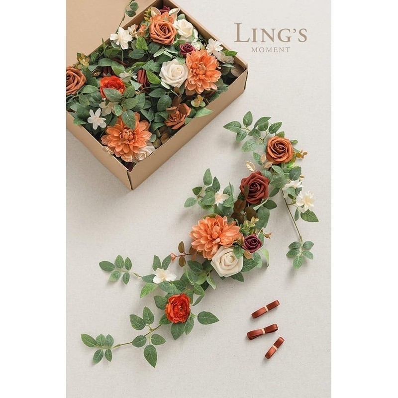 Fake Flower Garland Set 6pcs 1.8ft Flexible Vines Wedding Decor Home Party New