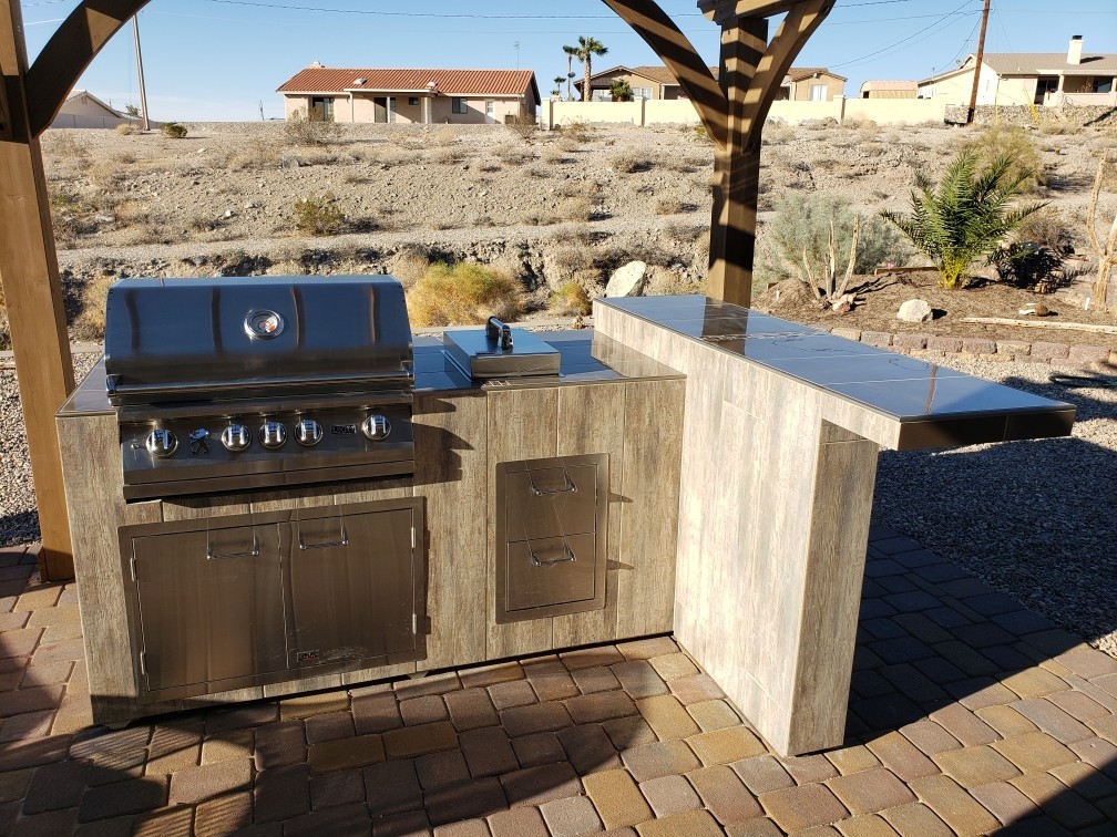 BBQ Island frame kit DIY 6′ “L”