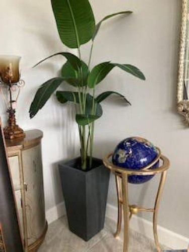 One 5 Foot Artificial Silk Bird of Paradise Palm Tree 5 feet tall, Green
