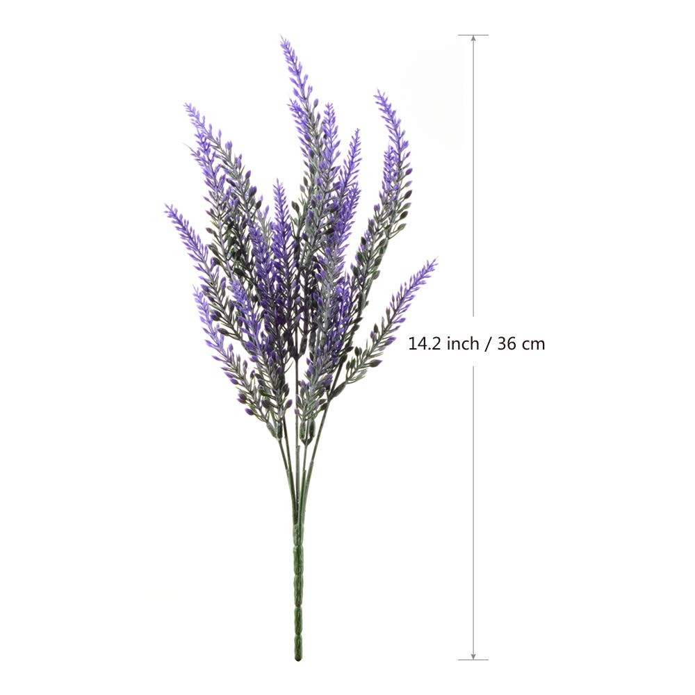 Artificial Flowers 12 Bundles Lavender Bouquet for Wedding Home Office Decora…