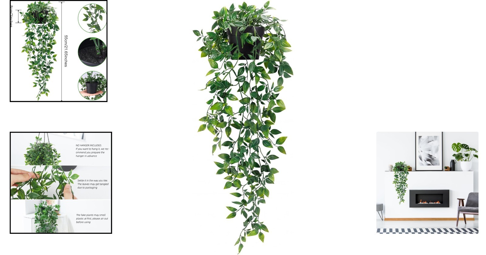 Low-Maintenance Artificial Hanging Plant – Indoor/Outdoor – Decorate with Style