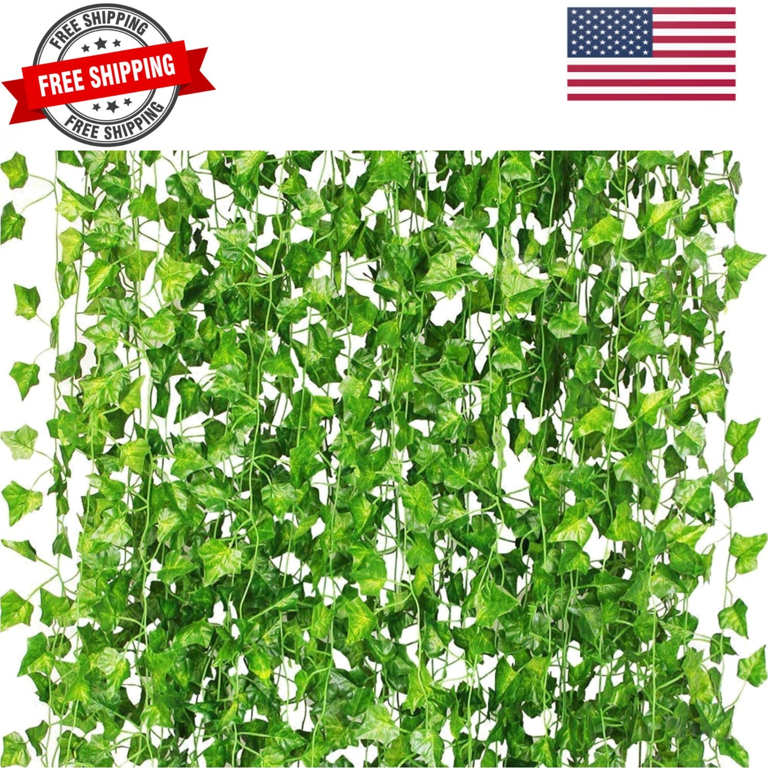 12 Pack 84Ft Artificial Ivy Garland, Fake Vines UV Resistant Greenery Leaves …