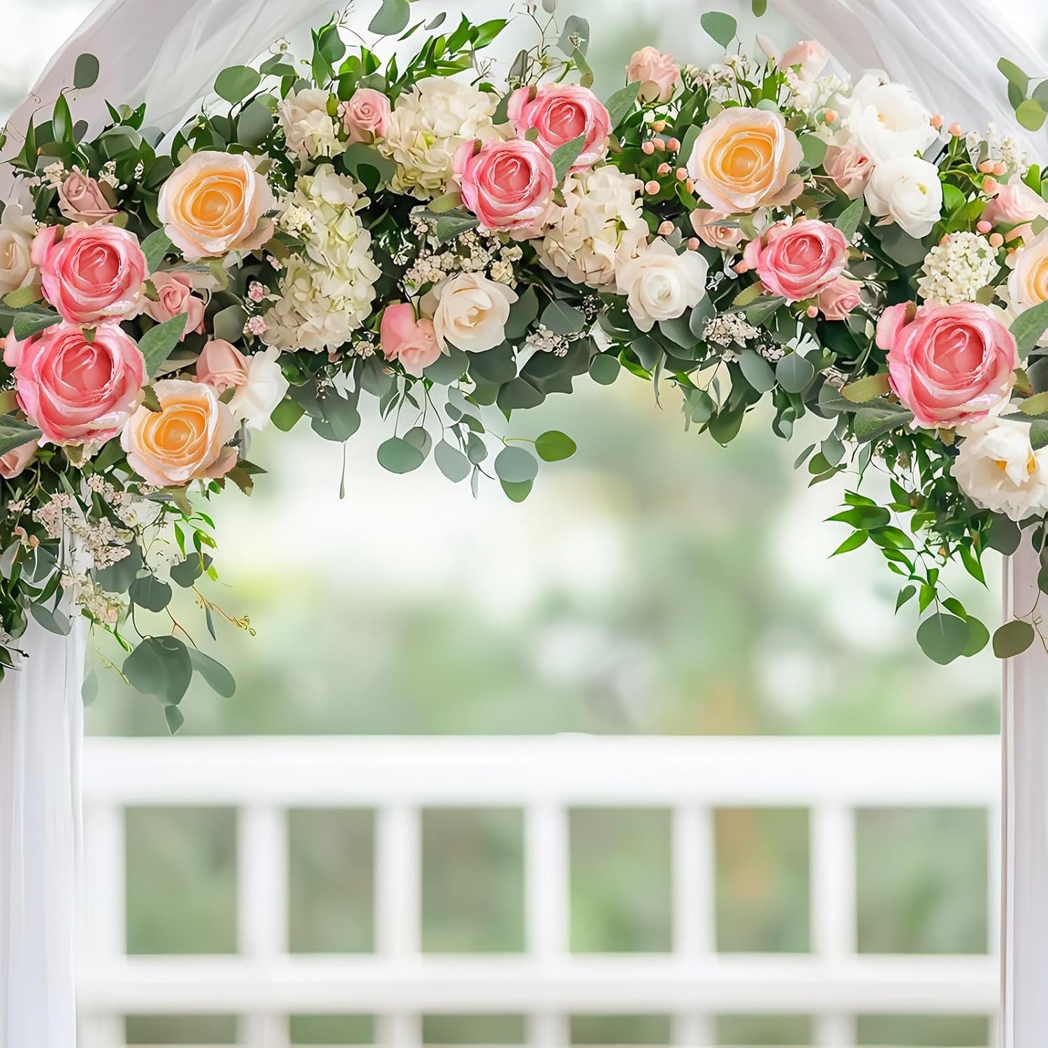 12Pcs Realistic Fake Light Pink Roses Faux Flowers with Long Stems