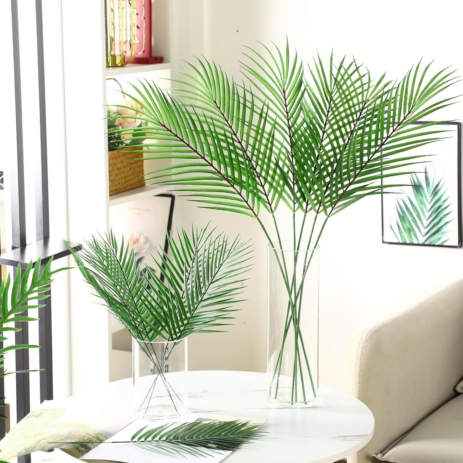 Sturdy 12-Piece Palm Leaf Set – 28.74″ & 15.35″ for Interior & Exterior Use
