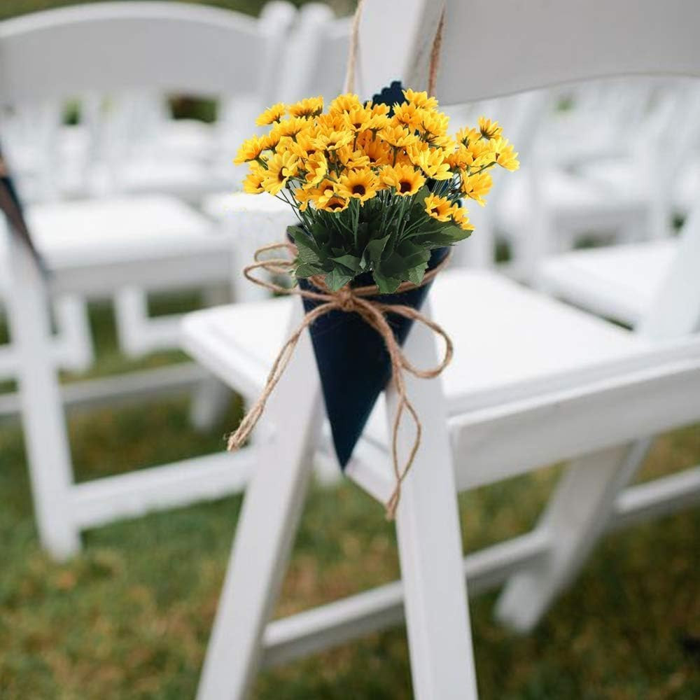 4 Bundles Sunflowers Artificial Flowers with 22 Sunflowers Heads Small Daisy Mum