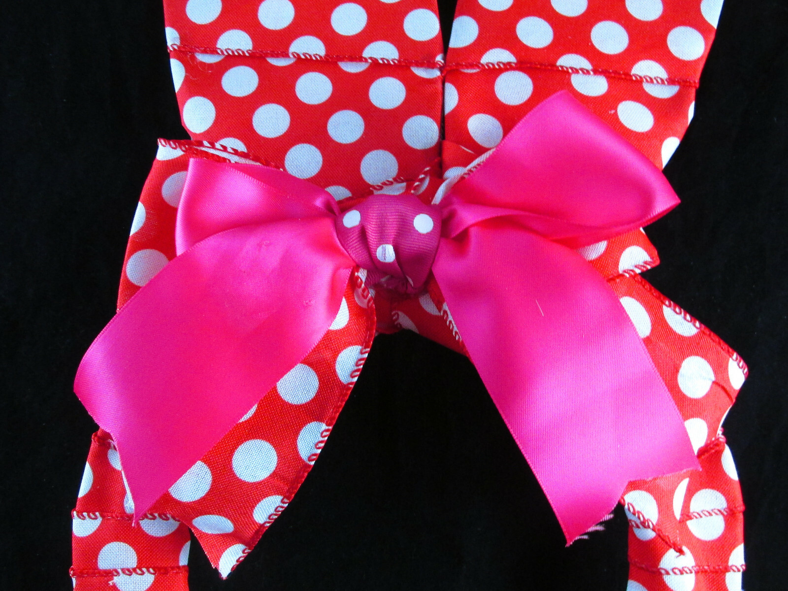 Polka-Dot Easter Bunny Ribbon Wreath