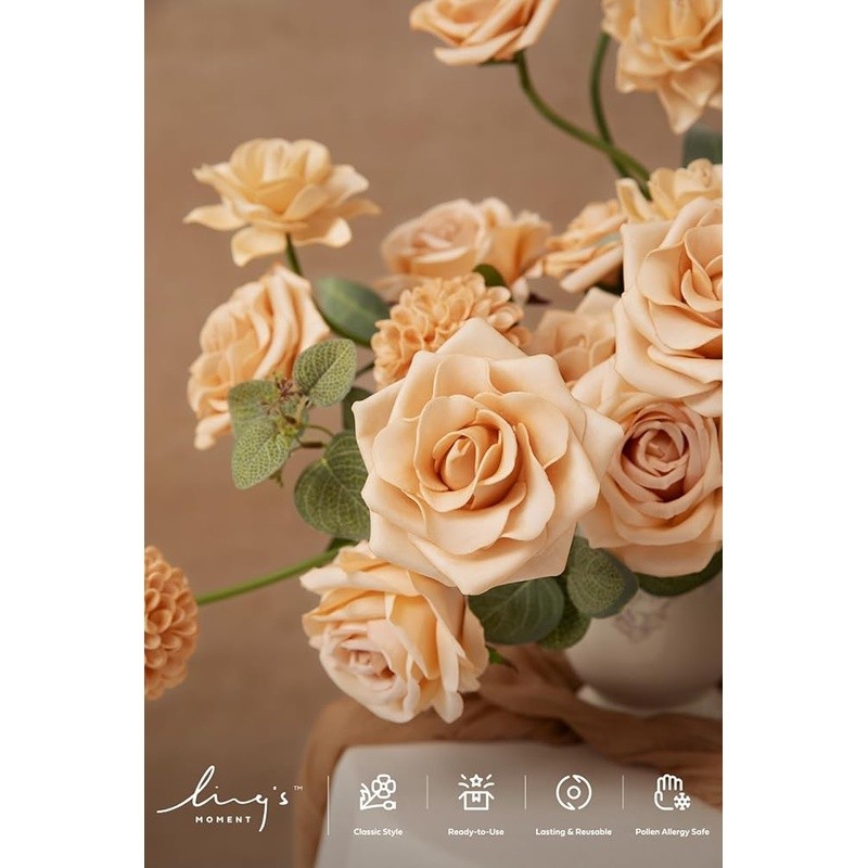 Silk Foam Flowers Bouquet Set Home Wedding Decor Centerpieces & Arrangements New