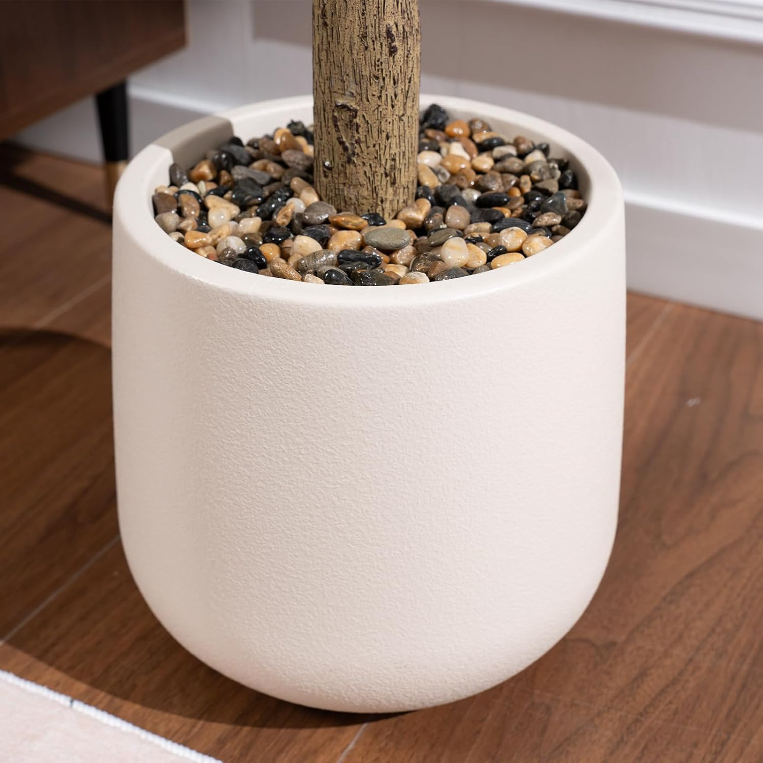 7FT Lifelike Olive Tree with White Planter for Home & Office Decor