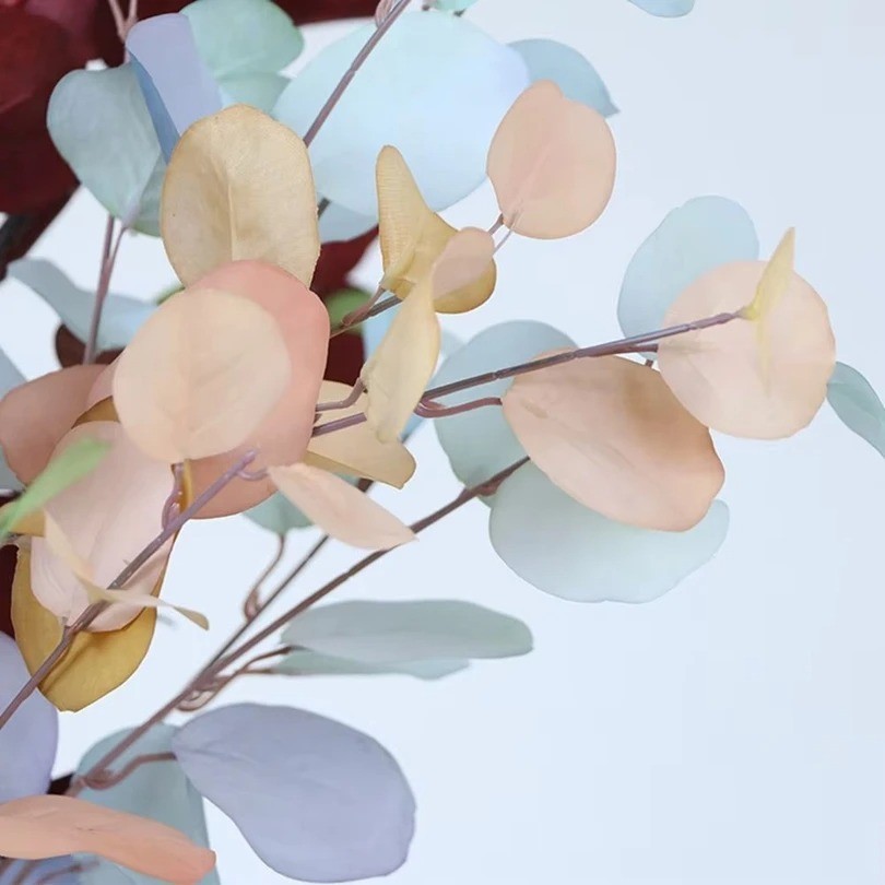 Artificial Eucalyptus Long Stem Leaves Money Plant Wall Home Wedding Decor