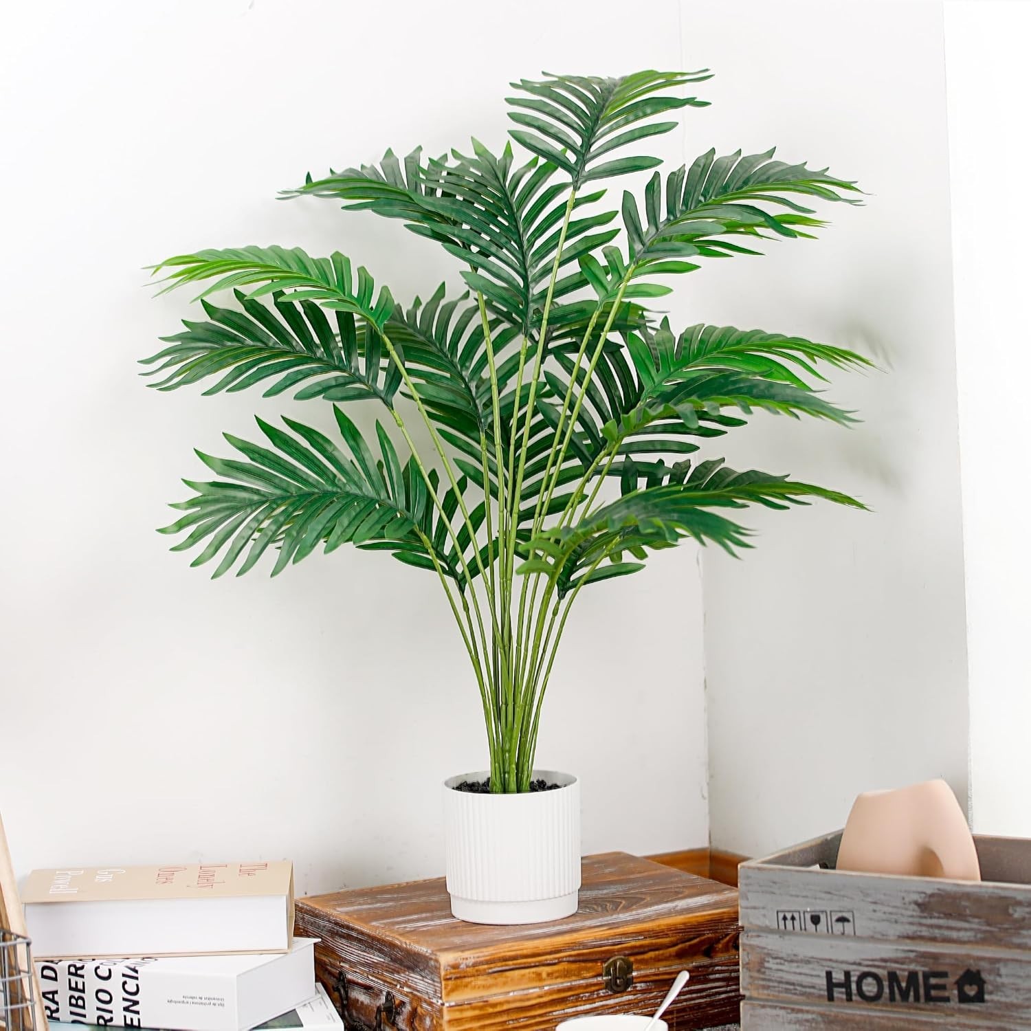 28” Artificial Palm Tree Tall Fake Tropical Faux Trees Indoor and Outdoor fo…
