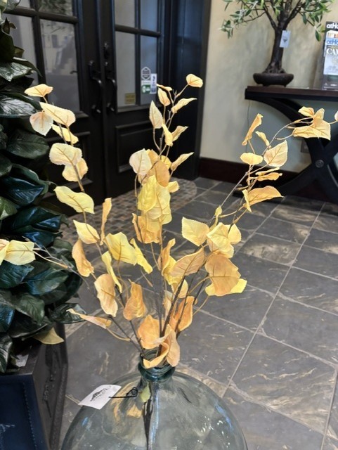 NEW Pottery Barn Oversized Yellow Aspen Stem Branch Fall Leaves 50″ Autumn NIB