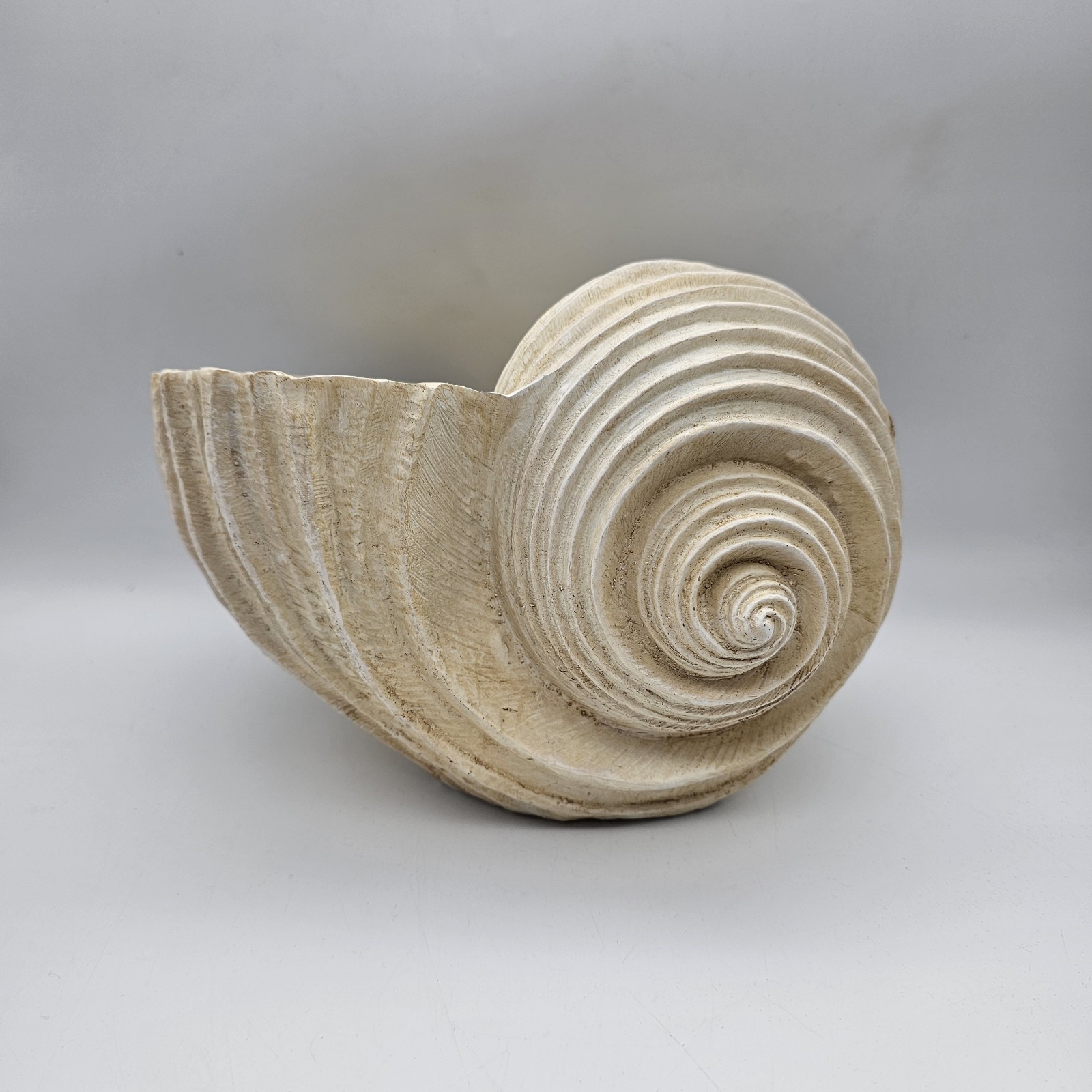 White Cream Decorative Faux Shell Planter Vase
