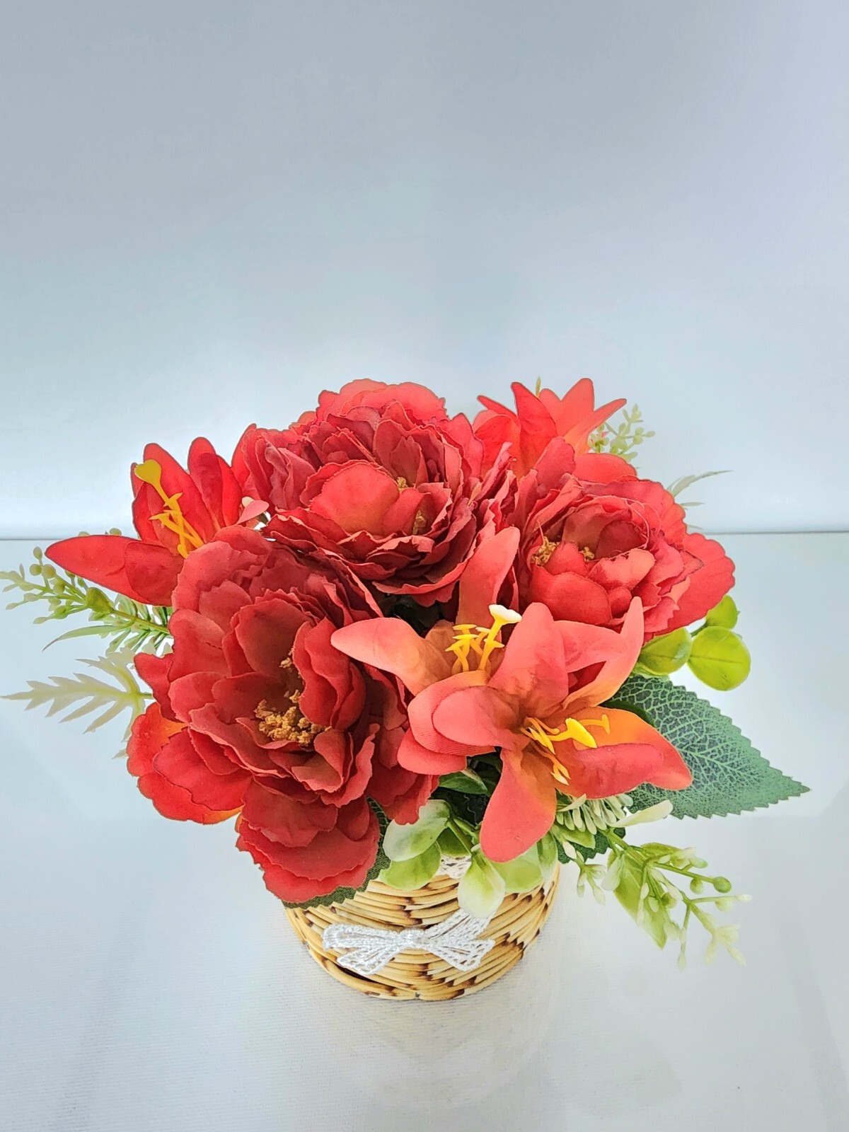 Artificial faux potted flowers plants home kitchen wedding office decorations