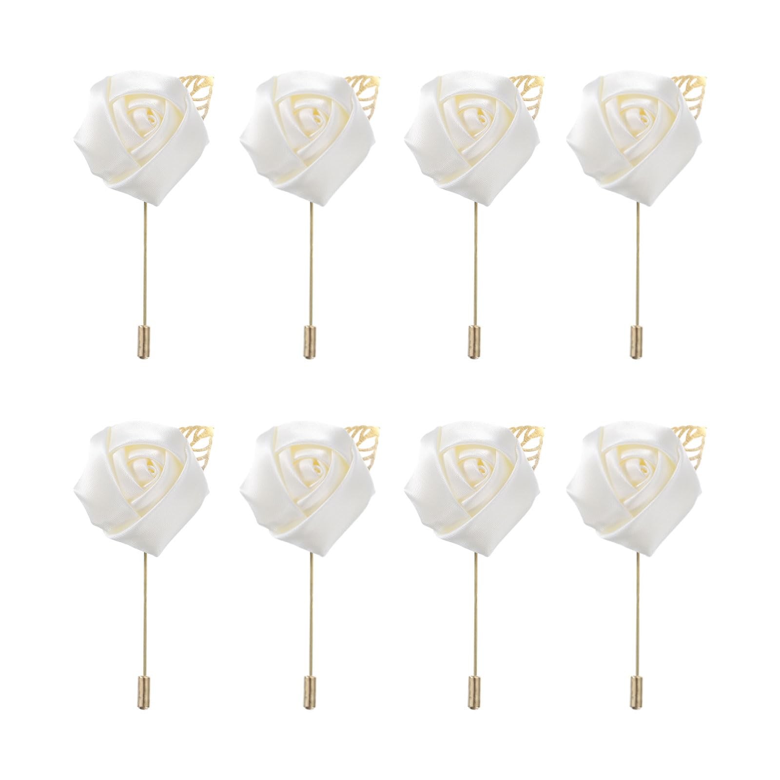 1 PCS Rose Groom Boutonnieres Pin Men Wedding Ceremony Anniversary Suit Decor