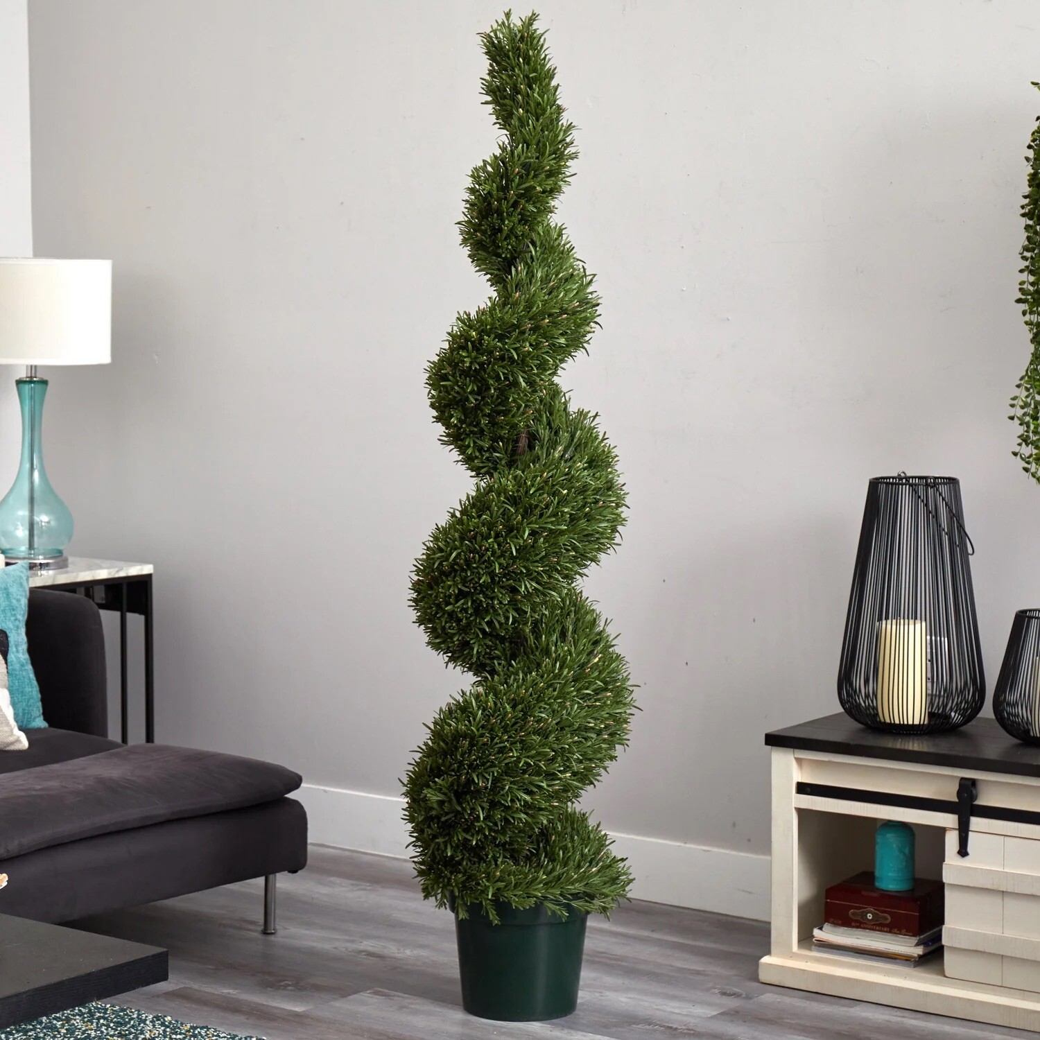 6’ Artificial Topiary Rosemary Spiral Tree UV (Indoor/Outdoor). Retail $806